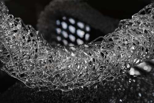 Glass Threads Light Reflection Art Form