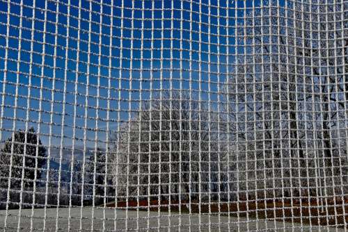 Grid Frost Cold Crystal Formation Wire Mesh Metal
