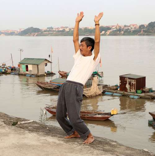 Gymnastics Morning Greeting Red River Hanoi