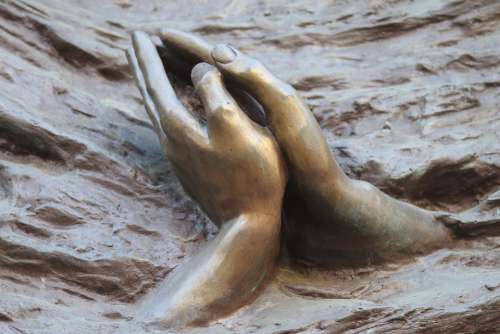 Hands Sculpture Art Braga Portugal
