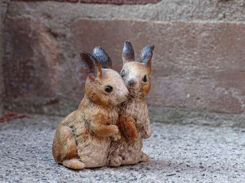 Hare Bunny Couple Couple Figure Easter