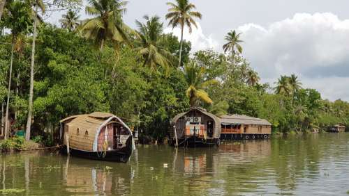 India Backwaters Cochin Boats