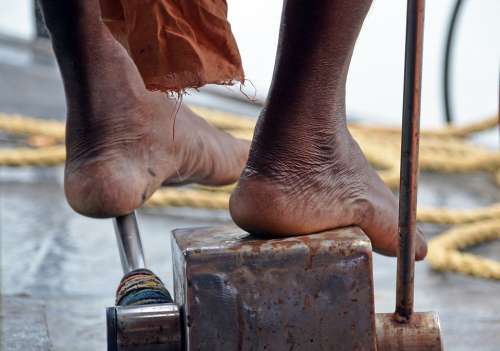 India Backwaters Cochin Boat Feet