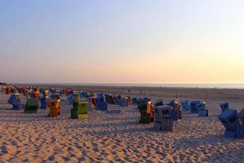 Island Langeoog East Frisia Beach North Sea Coast