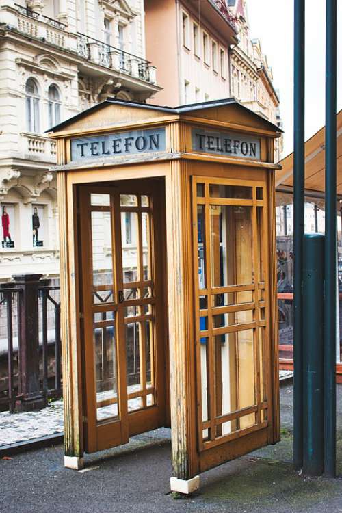 Karlovy Vary Phone Booth Old Spa Lantern Phone