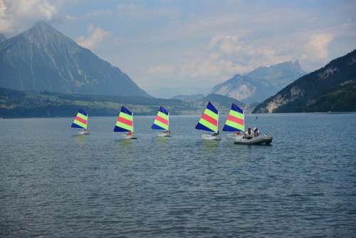 Lake Thun Optimists Sail Course