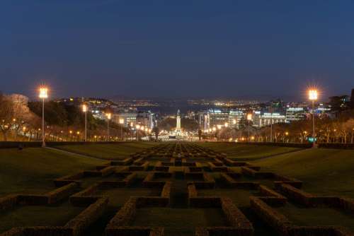 Lisbon Portugal Evening Night Park Eduardo
