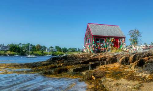 Lobster Shack Buoys Bay Harbor Maine New England