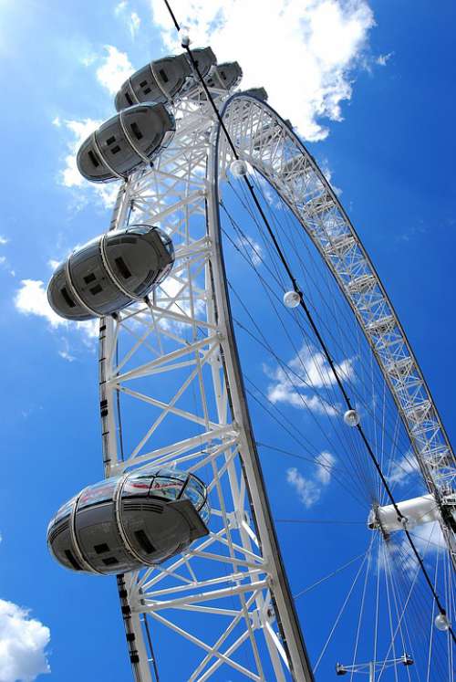 London Eye Ferris Wheel London England Tourism