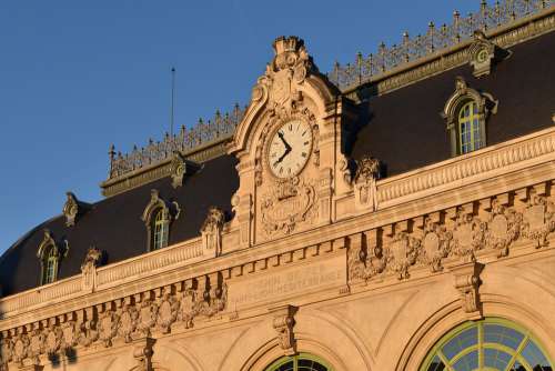 Lyon Train Station Brotteaux Old Station Sunset