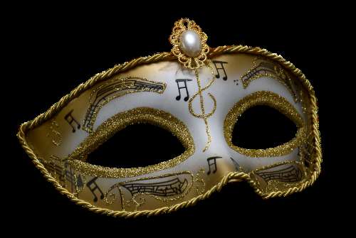 Mask Carnival Venice Art Motif Silver Gold
