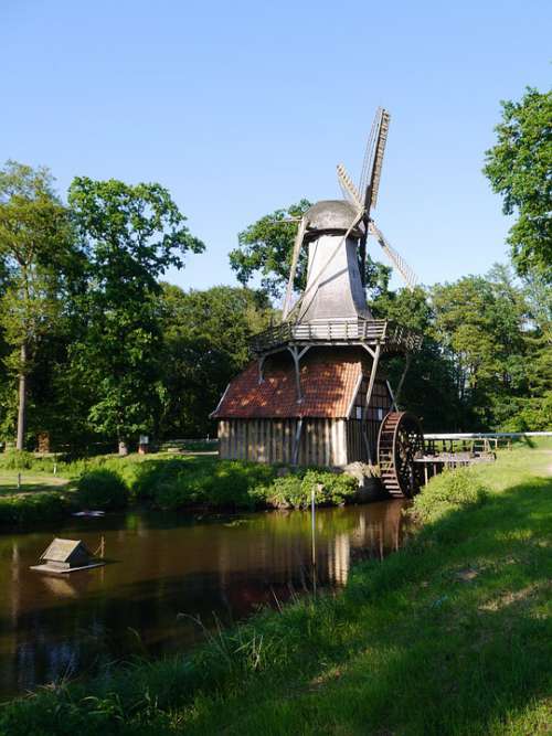 Mill Windmill Water Mill Unterstinkenbrunn