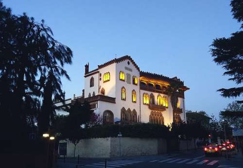 Modernism Barcelona Architecture Colors Dusk