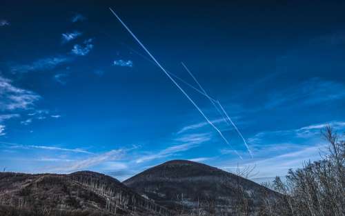 Mountains Forests The Sky The Aircraft Nature