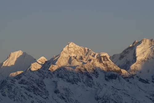 Nepal Langtang Himalaya Mountain Morning Light