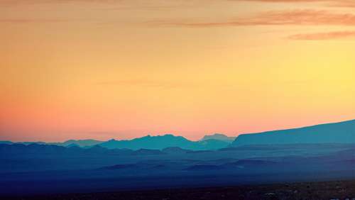 Nevada Desert Mountains Evening Light Mood Nature