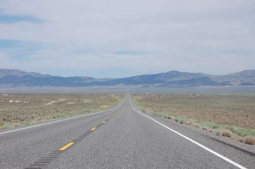 Nevada Highway Road Usa Desert Travel Landscape