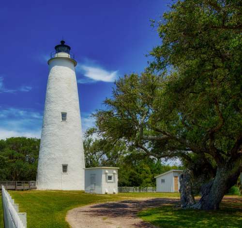 Orcracoke Lighthouse Landmark Historic Tourism