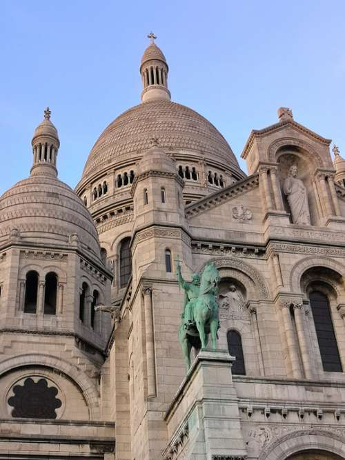 Paris France Sacred Heart Montmartre Church