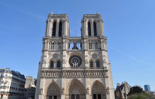 Paris France Notre Dame Cathedral