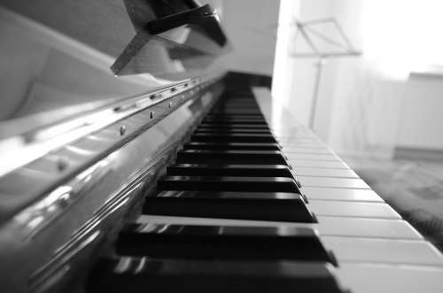 Piano Keyboard Music Instrument Black White Keys