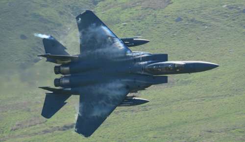 Plane Low Level Mach Loop Hills Training Speed