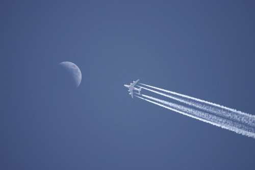 Plane Flight Travel Transport Flat Jet Plane Luna