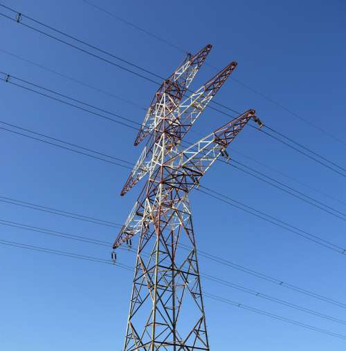 Power Line Electricity Line Sky Voltage Power