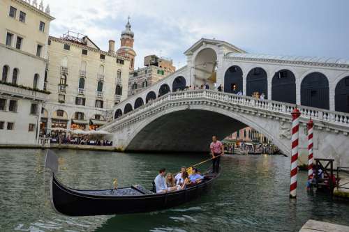 Rialto Venice Italy Water Architecture Gondola