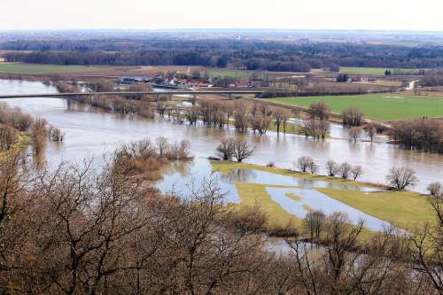 River Danube High Water Flood Flooding Rain Water