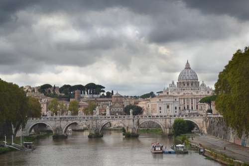 Rome Vatican Italy Church Tiber Architecture