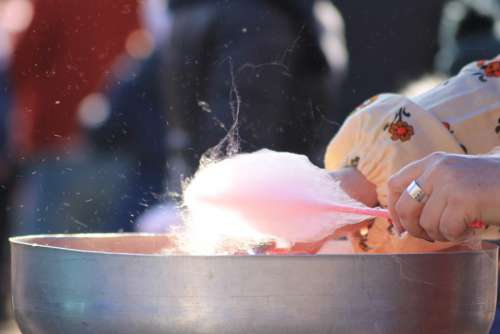 Russia Cotton Candy Hands Food Winter Street