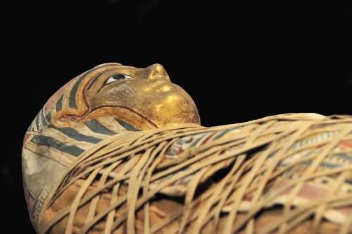 Sarcophagus Egypt Antique Mummy Pharaoh Sculpture
