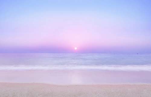 Scenery Sea Sunrise Minimalist