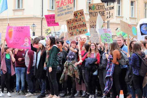 School Strike 4 Climate Demonstrations Zagreb