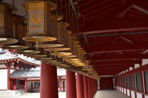 Shitennoji Shrine Japan Tennoji Bronze Lanterns