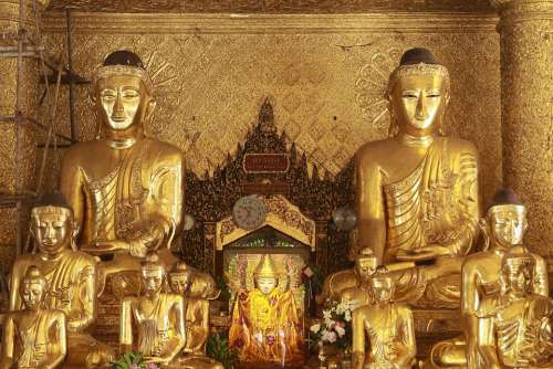 Shwedagon Myanmar Pagoda Rangoon Buddha Buddhist