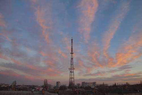 Sky Sunset Clouds Twilight Evening Ukraine