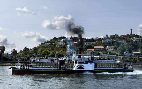 Steam Powered Paddle River Boat