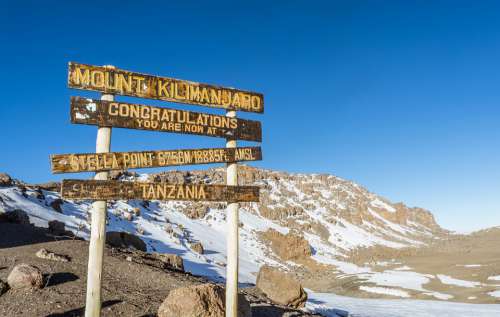 Stella Point Kilimanjaro Glacier Mountain
