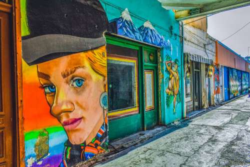 Street Graffiti Wall Urban Paint Grunge Colorful