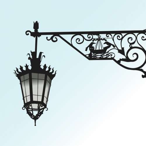 Street Lamp Lantern Street Old Antiques Iron