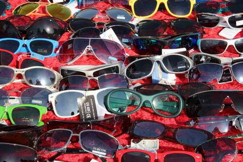 Sunglasses Glasses Colorful Farbik Sehhilfe