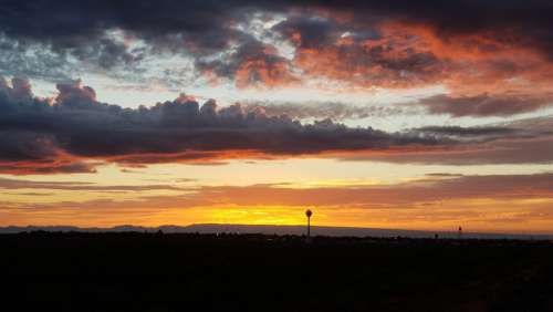 Sunrise Sunset Landscape Nature Sky Dawn Clouds