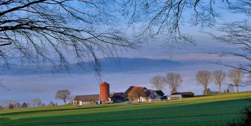 Switzerland Aargau Landscape Nature Farm Silo