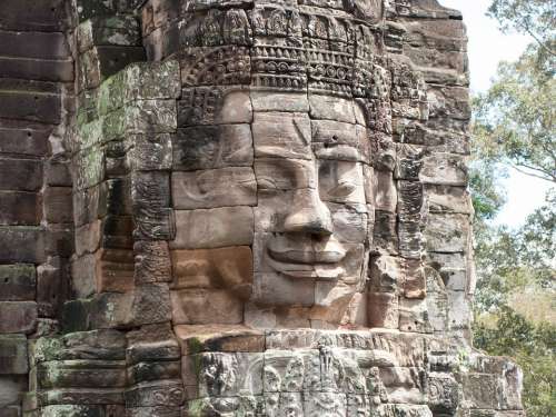 Travel Cambodia Angkor Wat Carving Ancient Temple