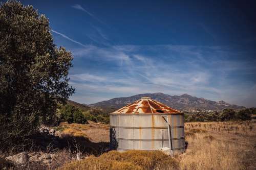 Tree Silo Field Nature