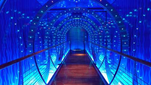 Tunnel Futuristic Led-Lighting Lit Anytime Bar