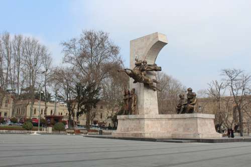 Turkey Istanbul Square Sculpture