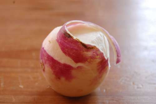 Turnip Peeled Pink White Vegetable Power Soup